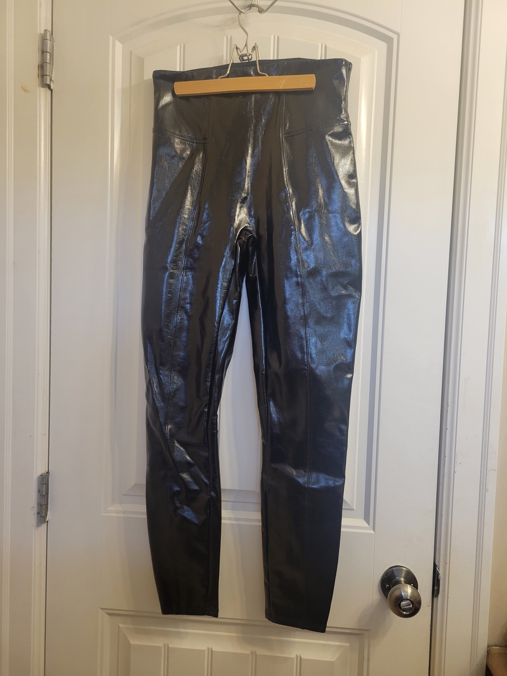 2/$50 SPANX Black Glossy Faux Leather Leggings